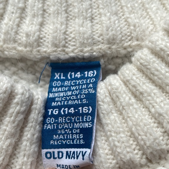 Old navy white sweater with collar neck - Picture 2 of 3